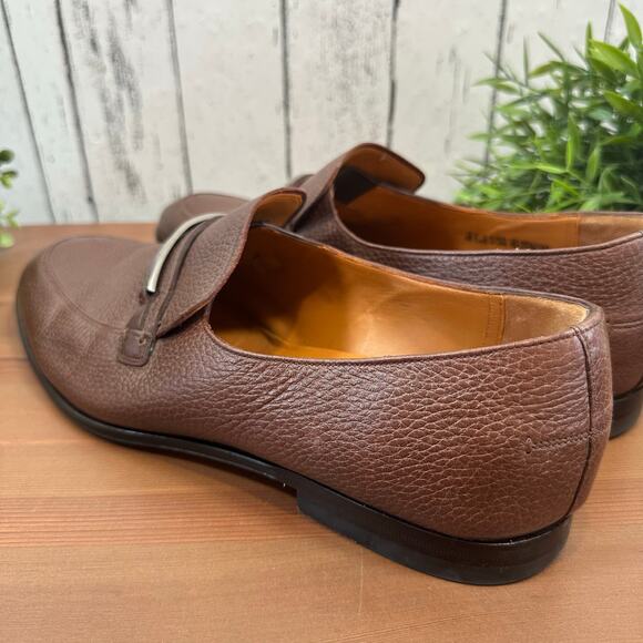 Bally Men's Welmin Brown Leather Loafers Size 9 - Picture 3 of 9